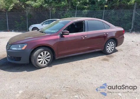 2013 Volkswagen Passat 2.5L S from USA, damaged, VIN 1VWAP7A33DC085208